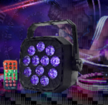 par uv 12x3w 2b telecommande2
